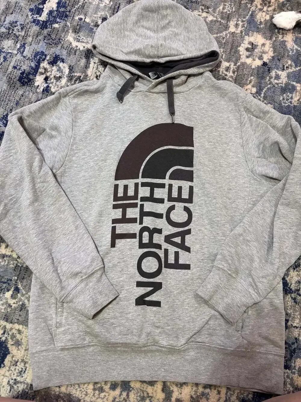 The North Face Gray Logo Pullover Hoodie Mens Size Small